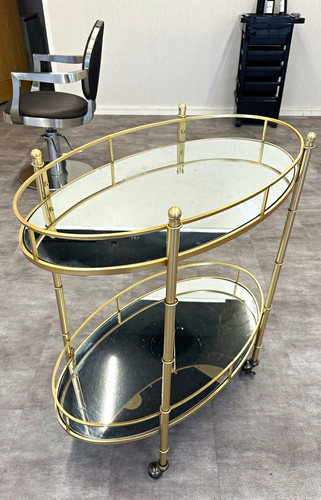 Gold mirrored oval - mirrored,