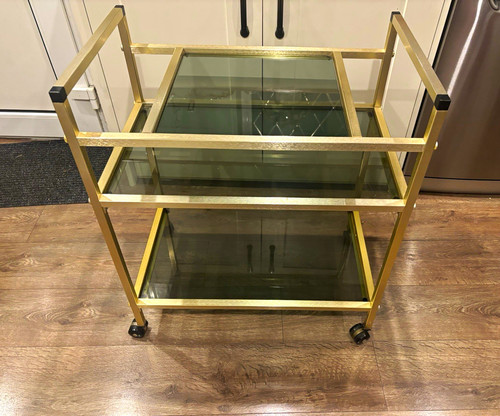Gold metal glass 2 - metal, 2-tier