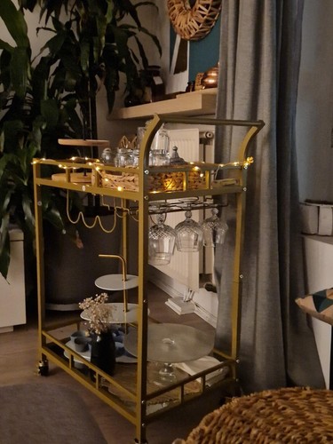 Gold drinks trolley tier - drinks,
