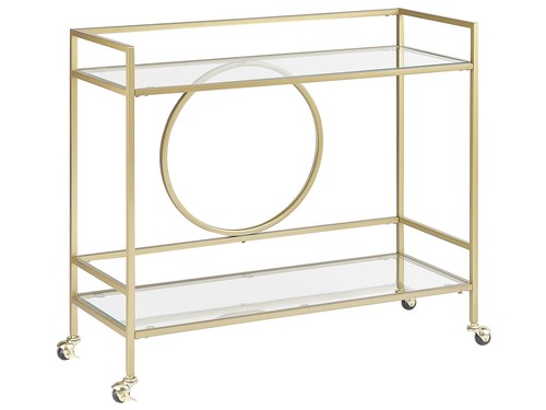 Metal drinks trolley with - drinks,