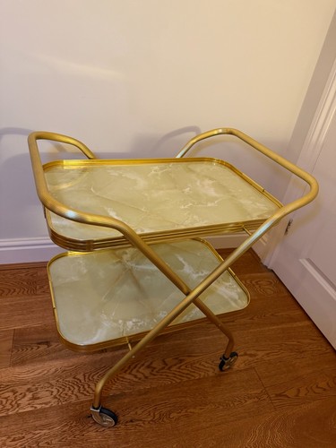 Vintage folding drinks trolley - drinks,