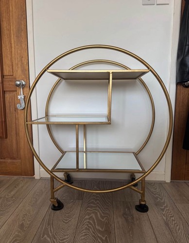 Gold drinks trolley - gold, vintage