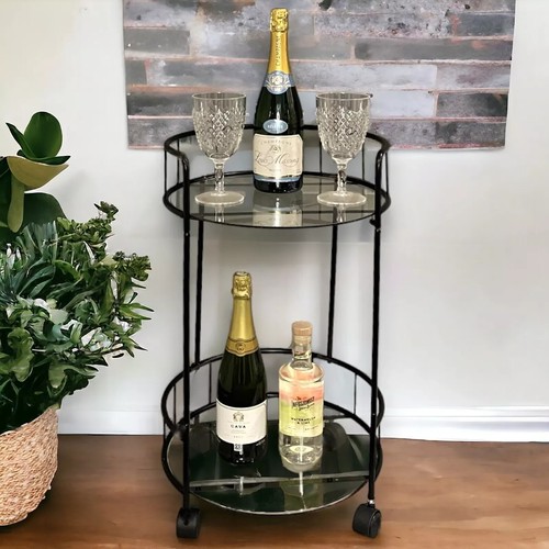 Round tier trolley with two - round,
