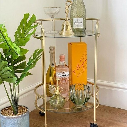 Stylish gold drinks - drinks, trolley