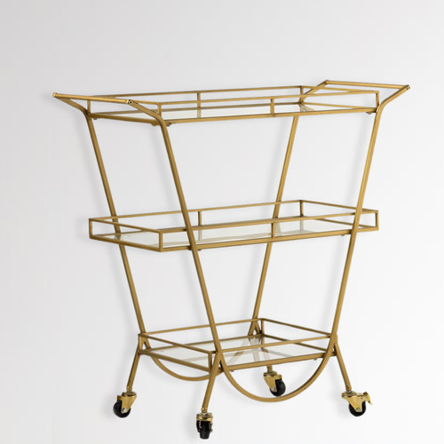 Drinks trolley gold - drinks,