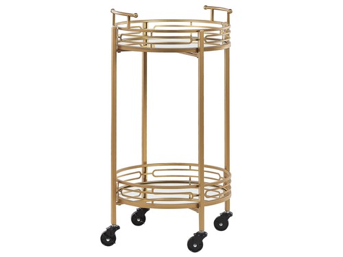 Round metal drinks trolley - metal,
